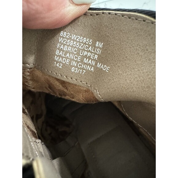 White Mountain Black Ankle Boots Booties Leather & Suede Side Zip Womens Sz 8M - Picture 6 of 11